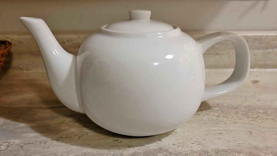 White Ceramic Teapot