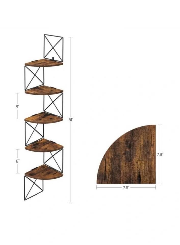 VASAGLE 5-Tier Corner Shelf - photo 3