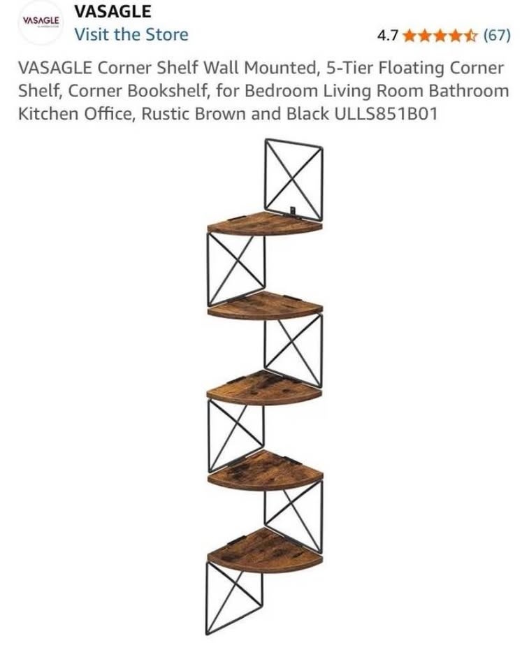 VASAGLE 5-Tier Corner Shelf - photo 4