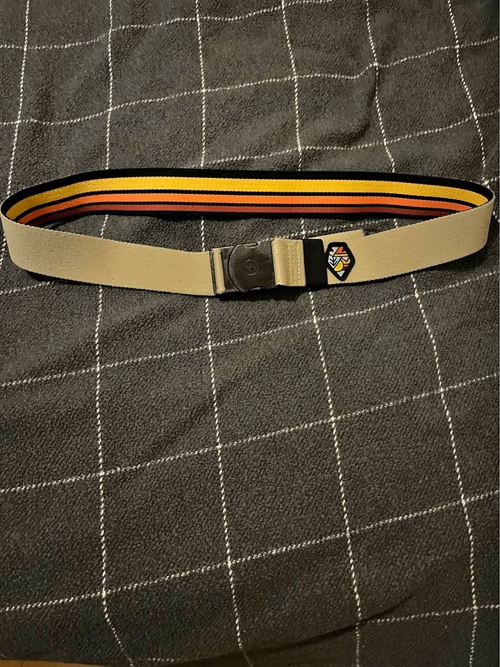 Arcade Tan Striped Belt