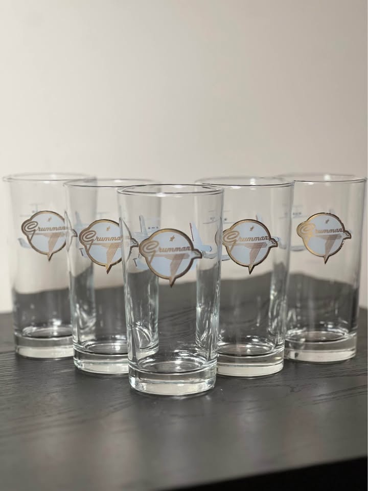 Set of 5 Grumman Aviation Airline Glasses - Gulfstream II - photo 5
