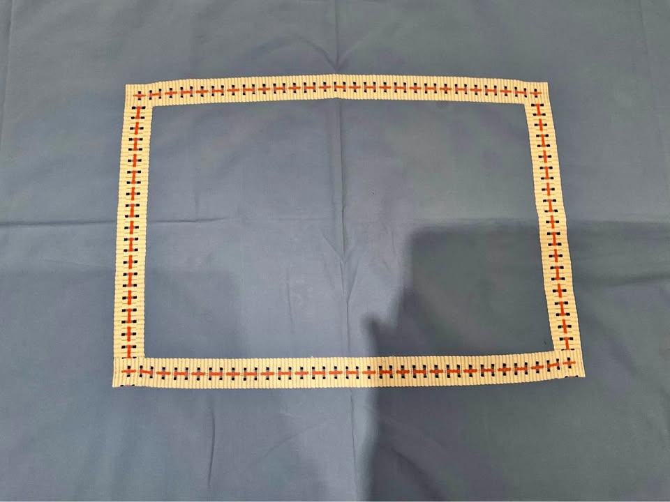 Vintage Red Check Border Table Cloth