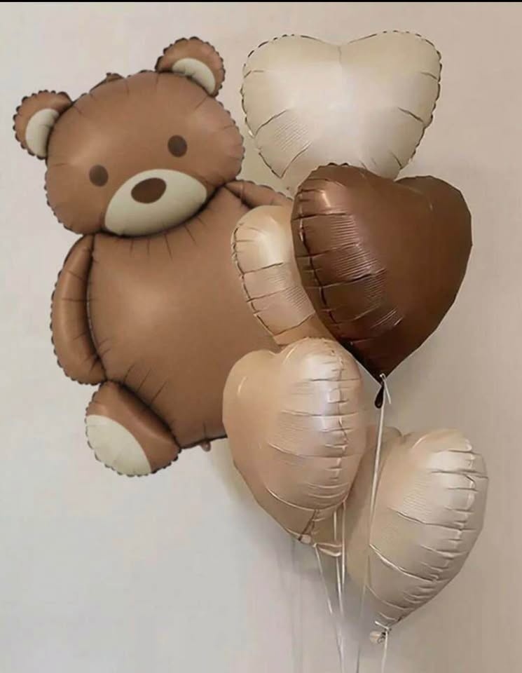Neutral Teddy Bear Baby Shower Decor Bundle - photo 2