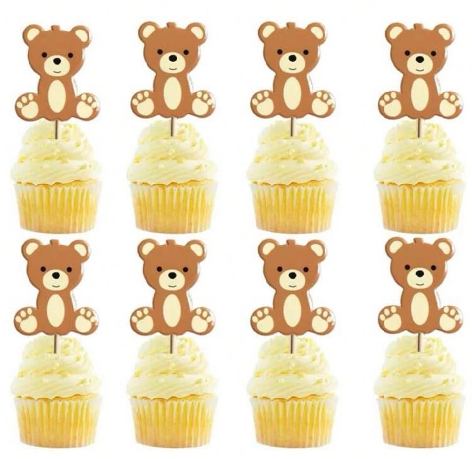 Neutral Teddy Bear Baby Shower Decor Bundle - photo 5