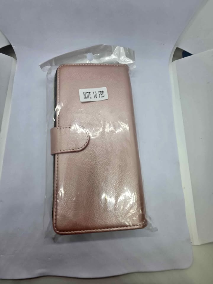 Note 10 Pro Pink Wallet Phone Case