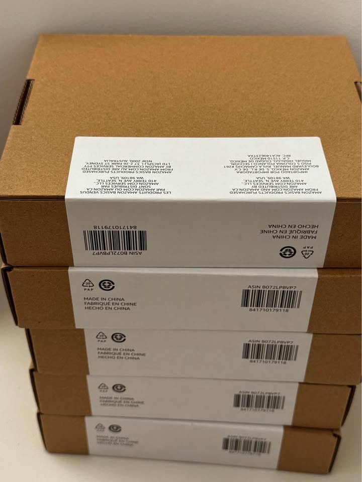Lot of 5 Amazon Basics Computer Power Cord Black 12 ft - photo 2