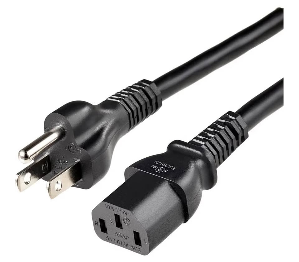 Lot of 5 Amazon Basics Computer Power Cord Black 12 ft - photo 4
