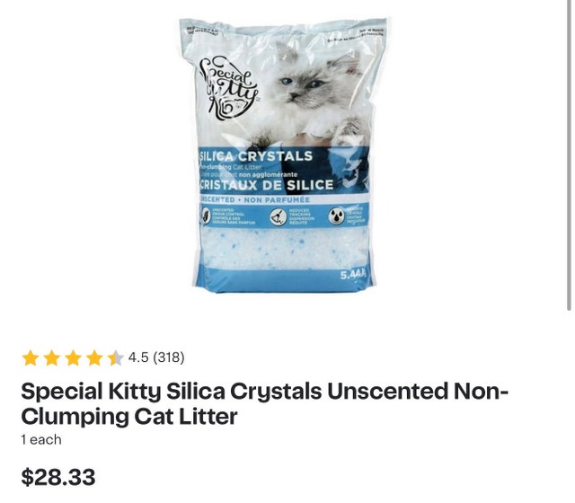 Special Kitty silica crystals Cat Litter unscented