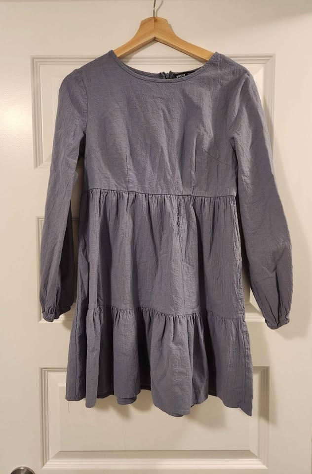 SHEIN LUNE Long-Sleeve Tiered Mini Dress - Size Small - photo 2