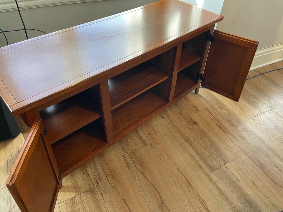 Mission Style Solid Wood Entertainment Centre - photo 5