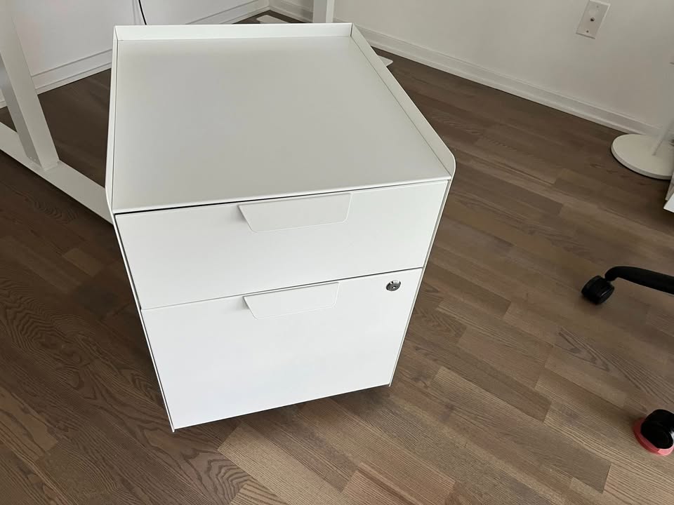 IKEA TROTTEN Drawer Unit on Casters – White, Like New - photo 3