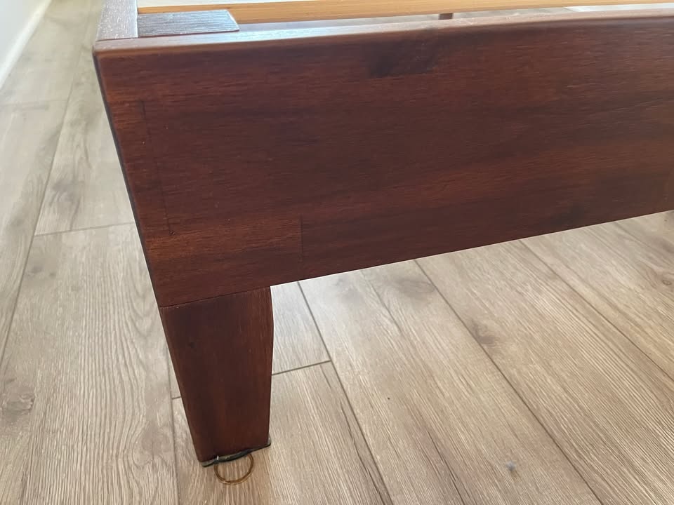 Solid Cherry Wood Full Size Bed & Ikea Mattress - photo 4