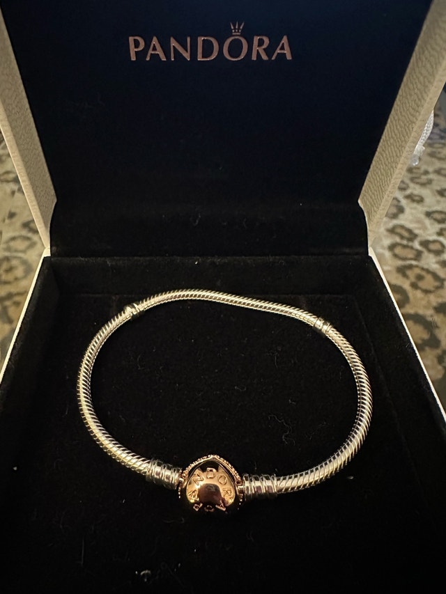 Pandora Moments Heart Clasp Snake Chain Charm Bracelet - photo 2