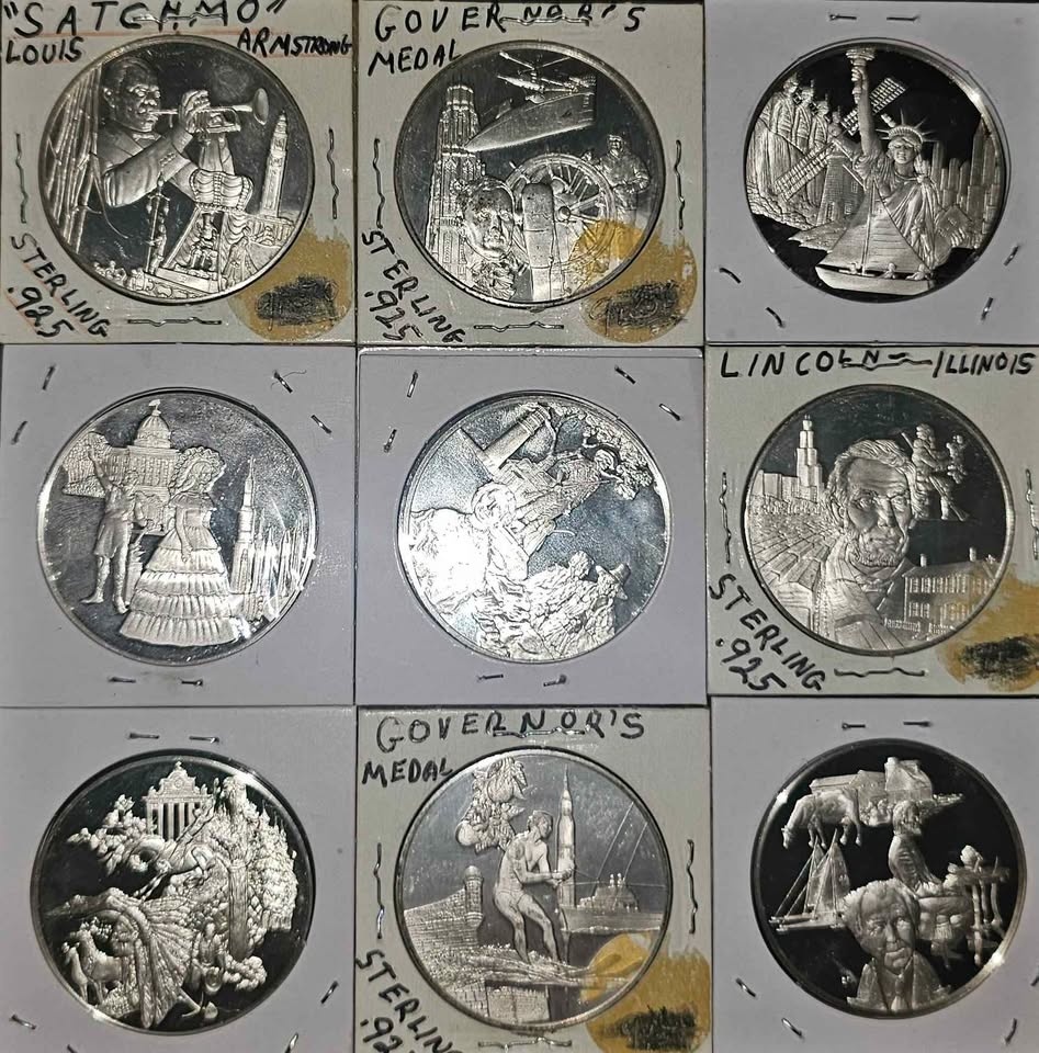 1976 .925 Pure Governors Medals by Franklin Mint - photo 3