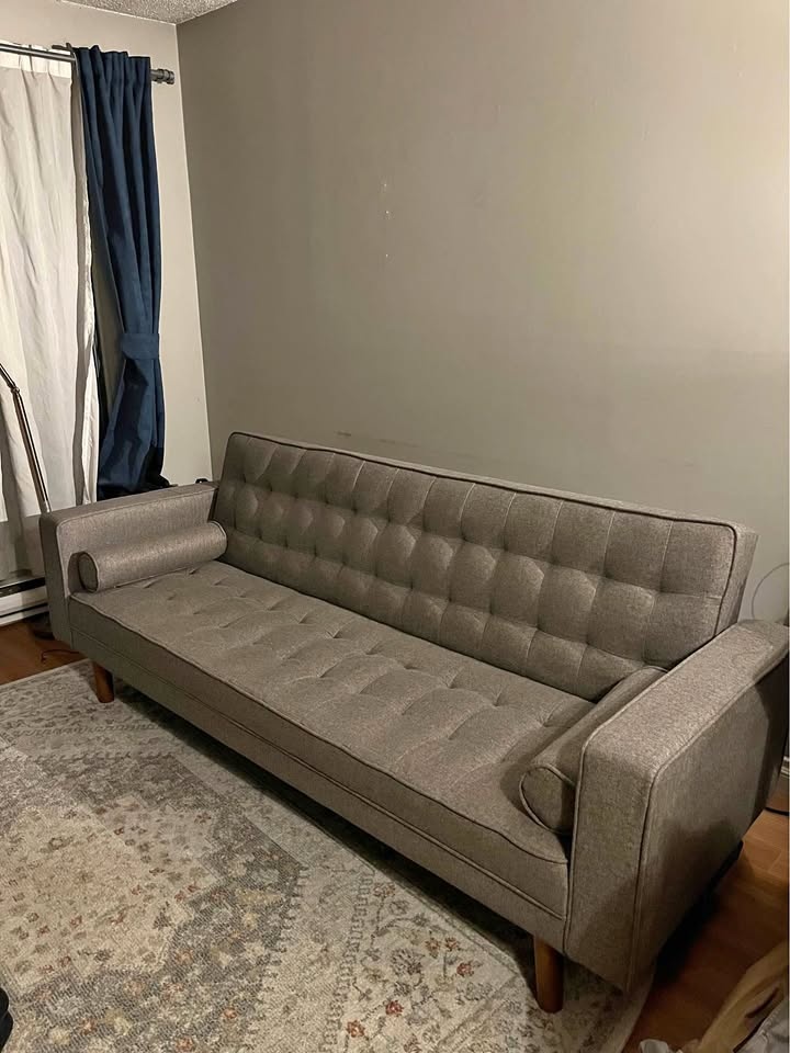 Structube Grey Couch Sofa Bed - photo 2