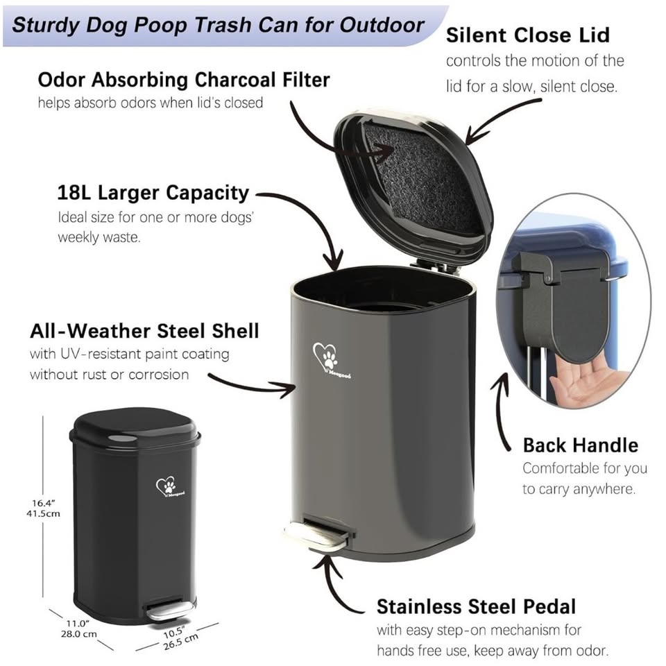 Meegood Outdoor Dog Poop Trash Can - photo 2