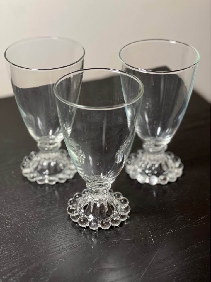 Vintage Anchor Hocking Boopie Footed Glasses - Set of 3 - photo 2
