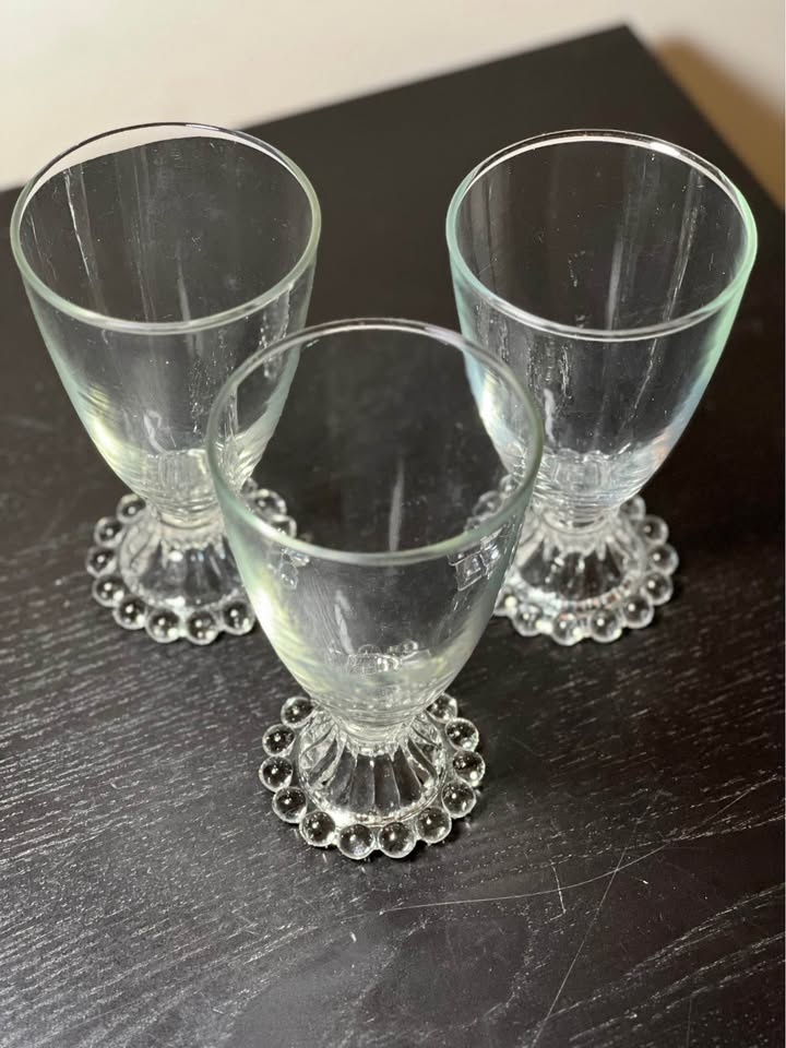 Vintage Anchor Hocking Boopie Footed Glasses - Set of 3 - photo 3
