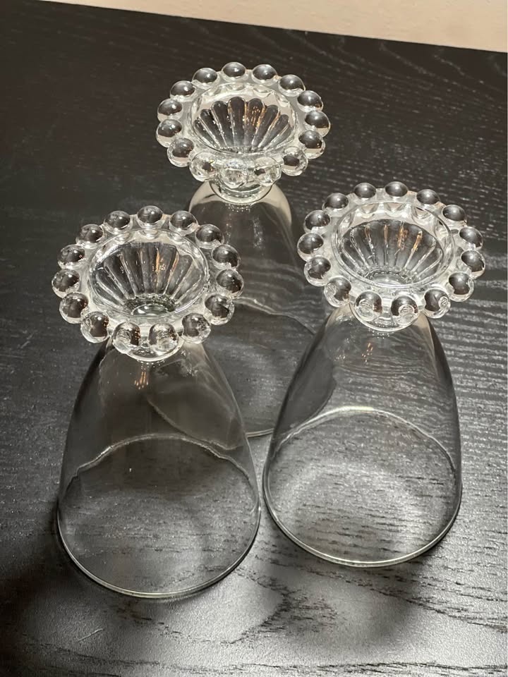 Vintage Anchor Hocking Boopie Footed Glasses - Set of 3 - photo 5
