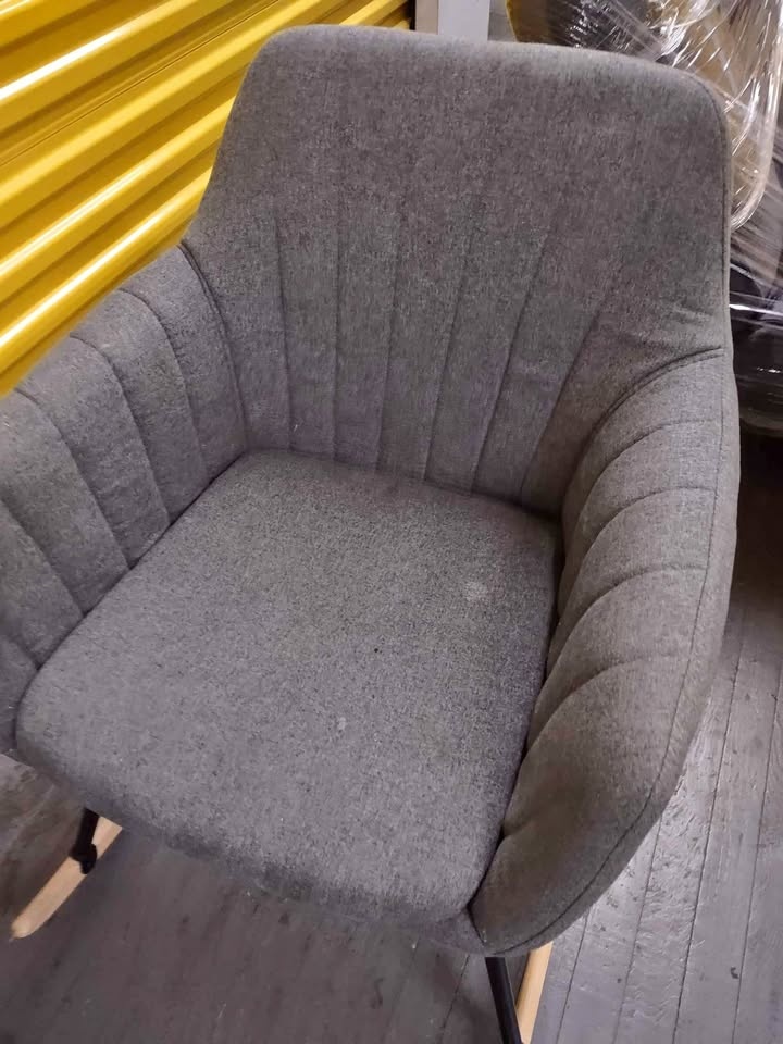 Gray rocking chair