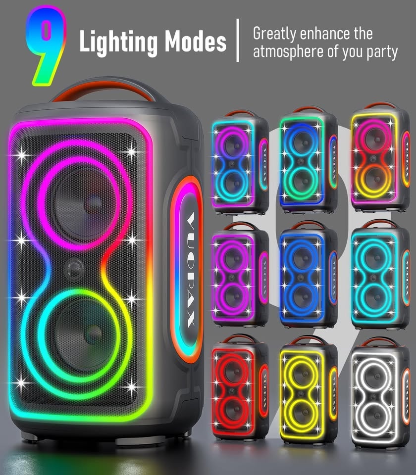 VUOPAX Portable Bluetooth Speaker 200W Loud Sound Party Lights - photo 5