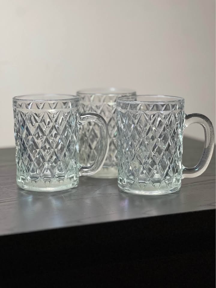 Vintage Paul Sebastian Arcoroc Crystal Mugs (Set of 3) - photo 5