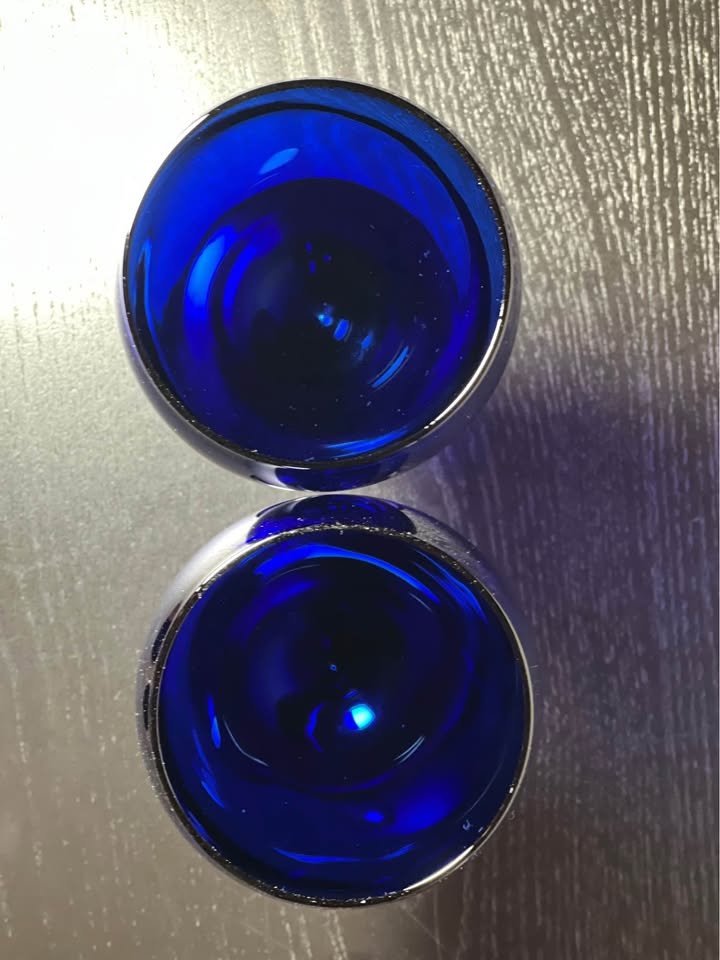 🏆 Vintage Libbey Premiere Cobalt Blue Iced Tea Goblets - photo 3