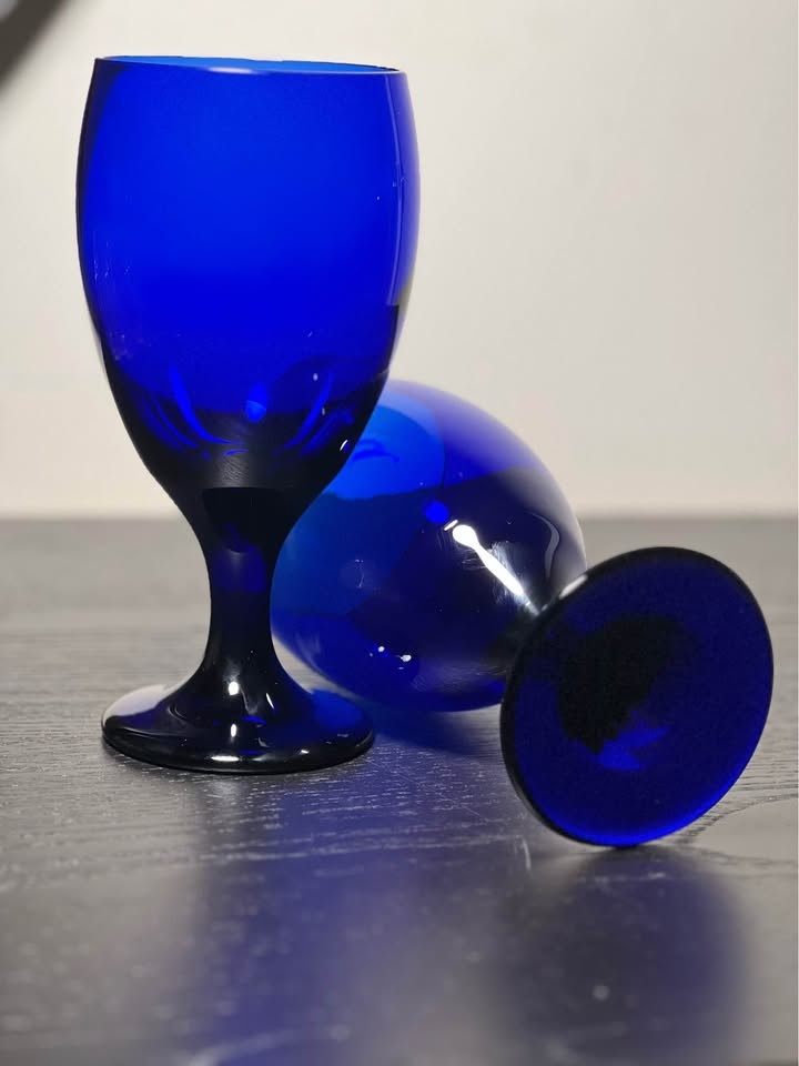 🏆 Vintage Libbey Premiere Cobalt Blue Iced Tea Goblets - photo 4