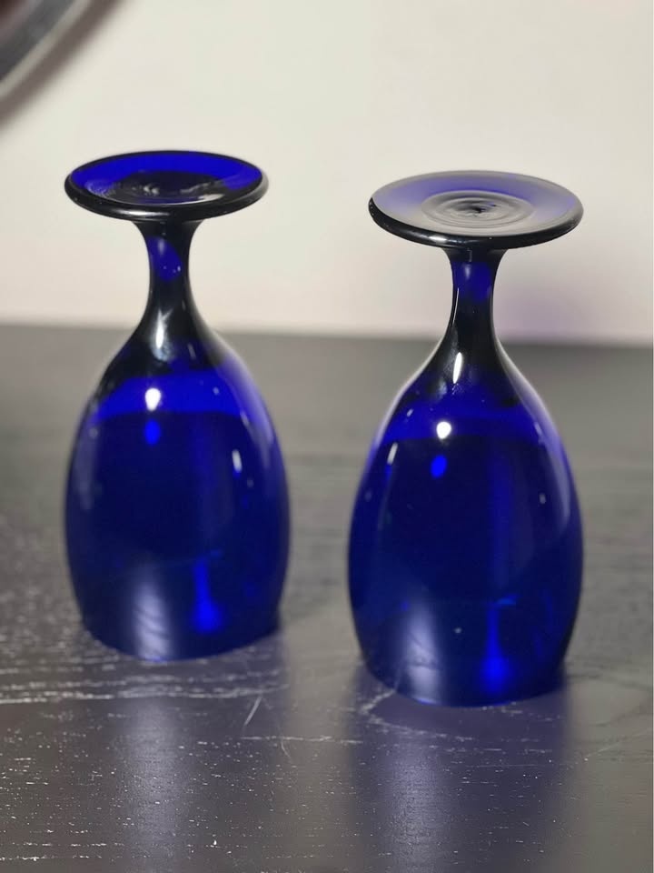 🏆 Vintage Libbey Premiere Cobalt Blue Iced Tea Goblets - photo 5