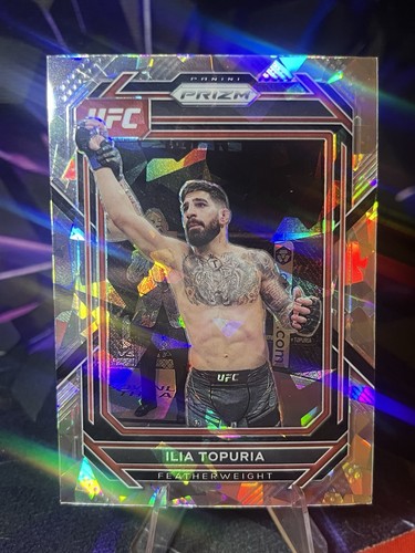 2023 Panini Prizm UFC Ilia Topuria Cracked Ice Prizm Blaster Exc