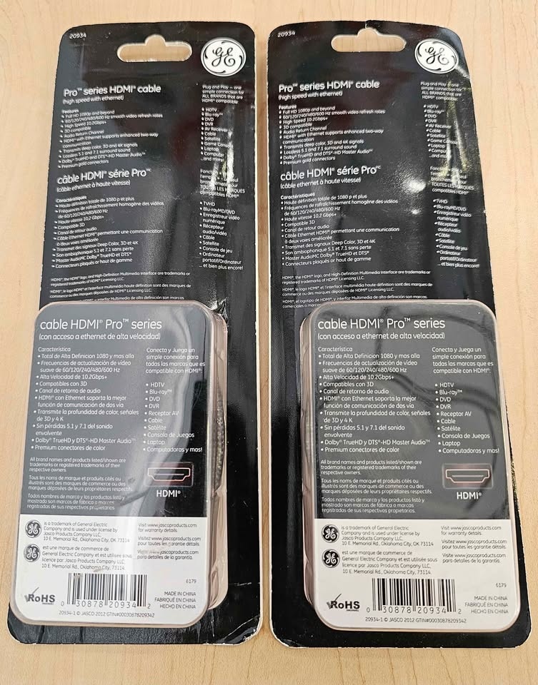 2x GE Pro Series 3ft High Speed HDMI Cable with Ethernet - photo 2
