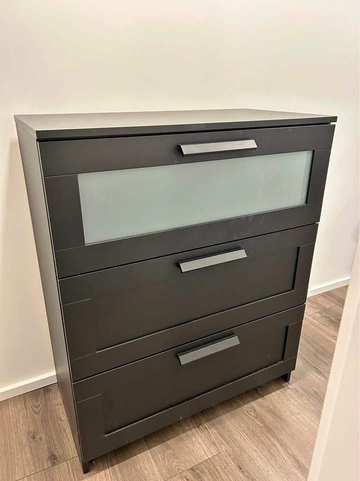 IKEA Brimnes 3-Drawer Dresser + SKUBB Organizers