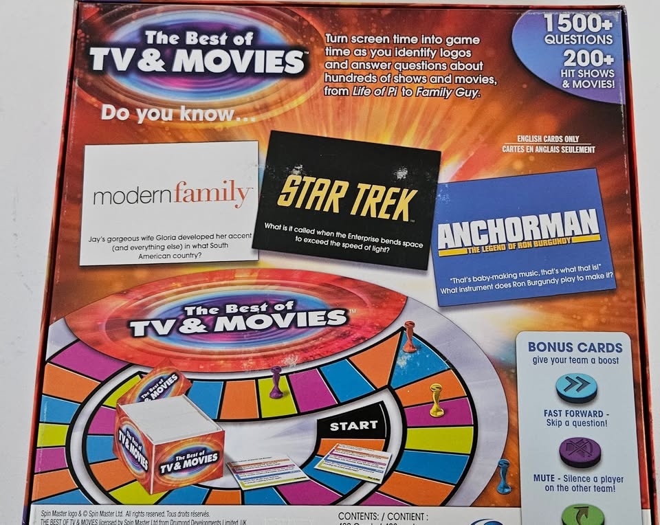 The Best of TV & Movies Board Game By Spin Master [NEW] - photo 2