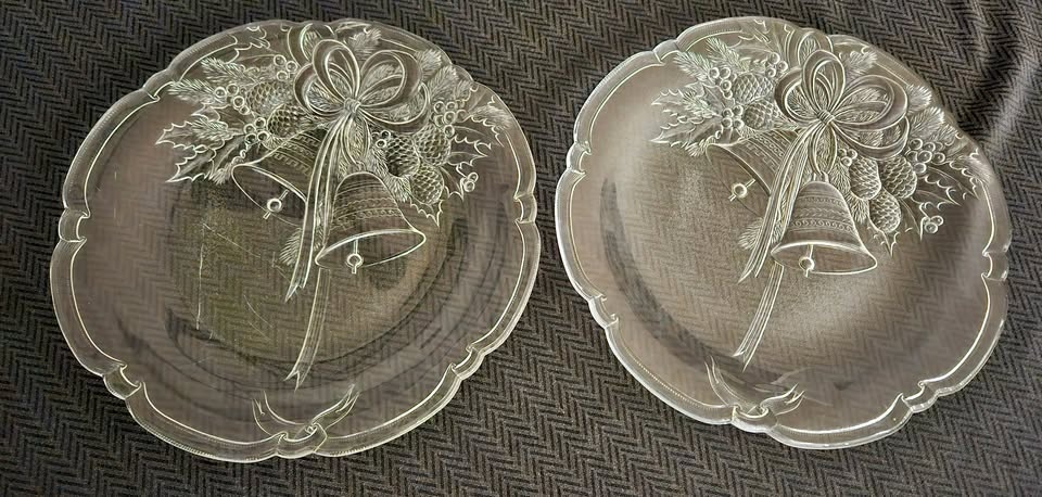 Mikasa Crystal Christmas Serving Platters - 2 Available