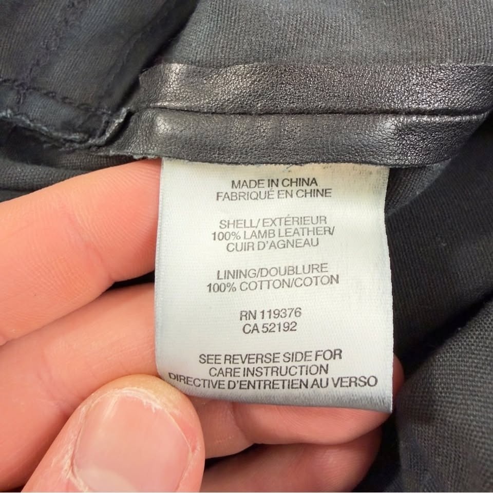 Helmut Lang Women's Black Leather Slim Pants Size 8 - photo 4