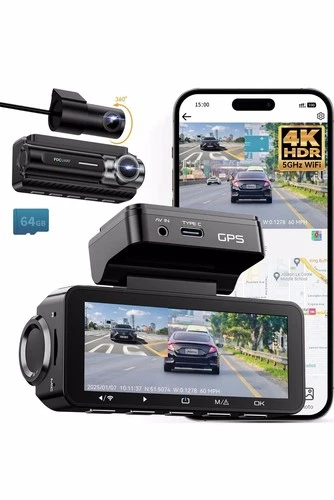 Focuway Dash Cam Front Rear 4K GPS WiFi - photo 2