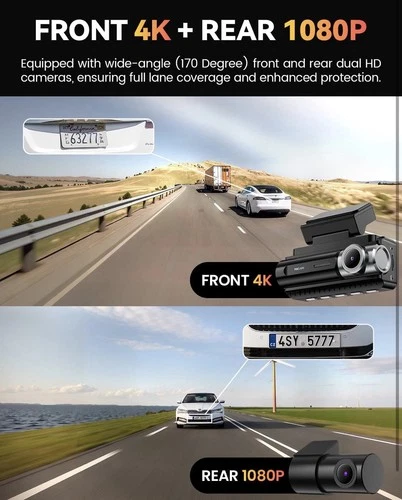 Focuway Dash Cam Front Rear 4K GPS WiFi - photo 4