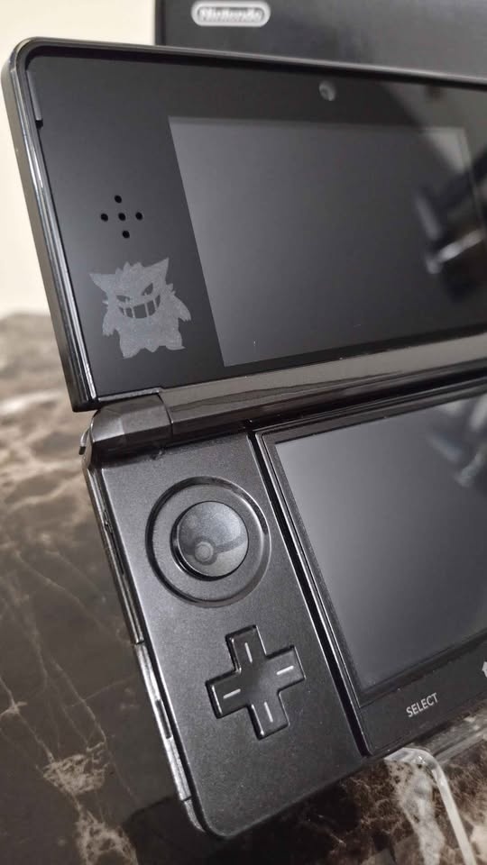 Modded Cosmo Black 3DS CIB | Gengar Lens | 32GB | hShop - photo 2