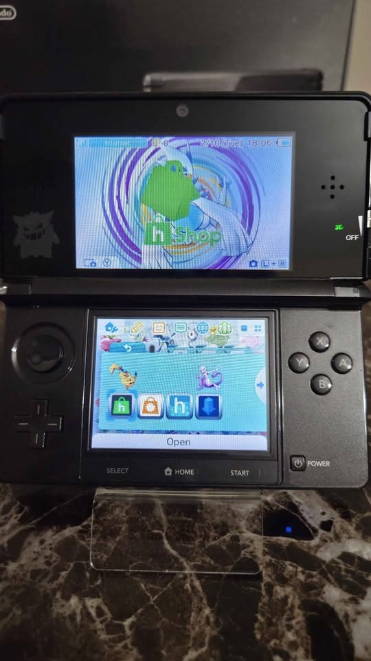 Modded Cosmo Black 3DS CIB | Gengar Lens | 32GB | hShop - photo 3