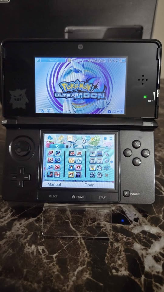 Modded Cosmo Black 3DS CIB | Gengar Lens | 32GB | hShop - photo 4
