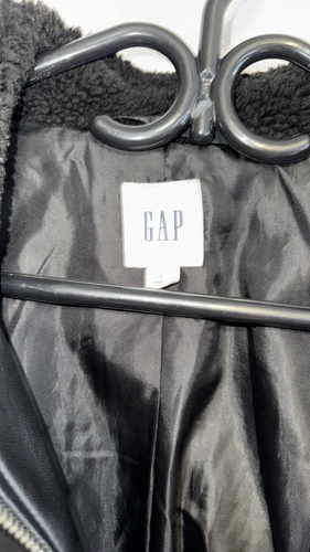 Gap Women Genuine Leather Jacket Size M Black - photo 2