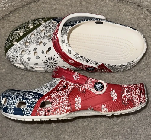 NWTS Crocs Bandana Clog Paisley Multicolor Slip On Sandals US W - photo 4