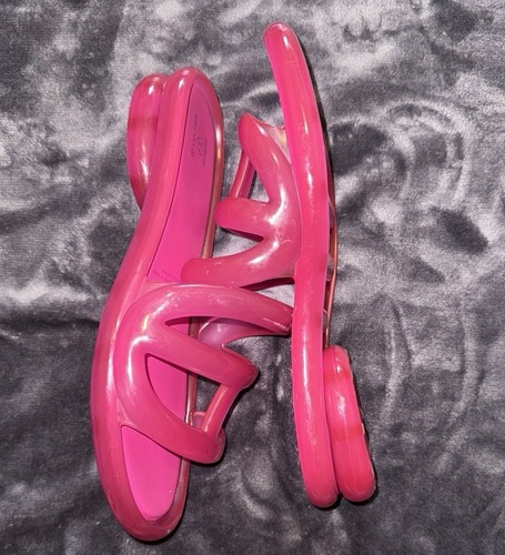 Melissa Telfar Women's Jelly Pink Slide Sandals, Size 11 - photo 3