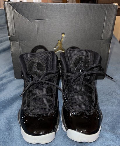 Size 5.5 (GS) Jordan 6 Rings Mid Black - 323419-011