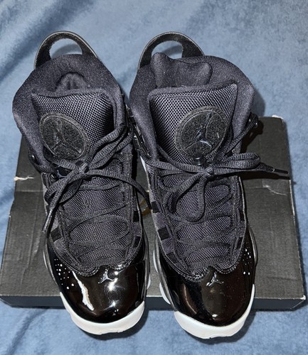 Size 5.5 (GS) Jordan 6 Rings Mid Black - 323419-011 - photo 3