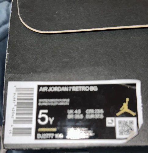 Jordan 7 Retro BG Box Black Gold Size 5Y DJ2777 100 - photo 4