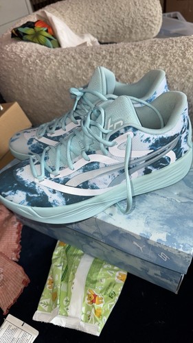 Puma Blue and White Artistic Athletic Shoes Size 11 - photo 5