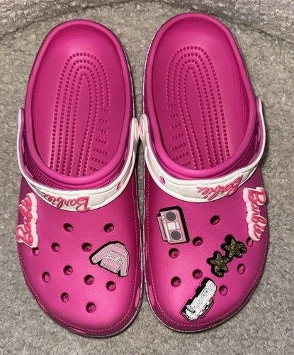 Barbie CROCS Pink Sandals Ventilation Rotating Heel Strap M9/W11