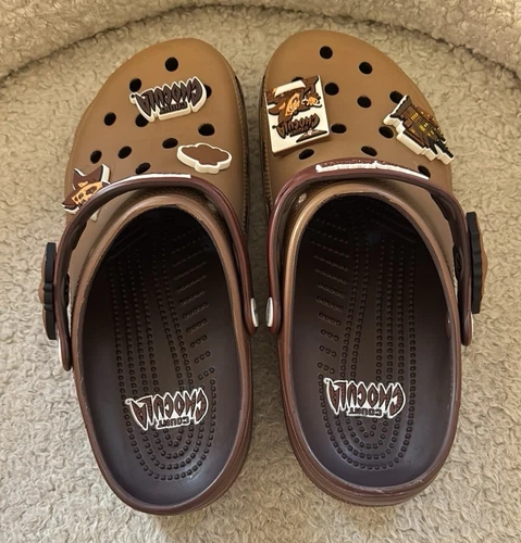 CROCS Brown Slippers with Classic Perforations and Heel Strap Si - photo 2