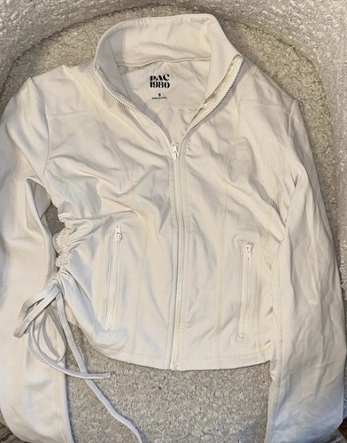 White Fox Zipfront Sweater S